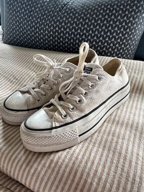 Converse Low Top Platform Sneakers - Off-White